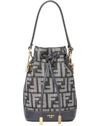 Fendi - Mon Tresor Ff Jacquard Mini Bucket Bag - Lyst