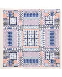 Ferragamo - Ferragamo Graphic Printed Satin Scarf - Lyst