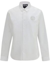 Versace - Jeans Couture Emblem Logo-Patch Shirt - Lyst