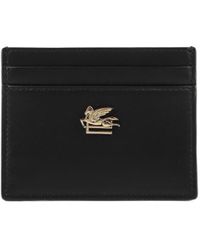 Etro - Leather Credit Card Holder With Pegaso - Lyst