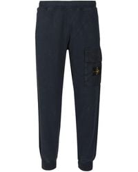 Stone Island - Logo Patch Cuffed Hem Track Pants - Lyst