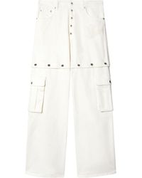 Off-White c/o Virgil Abloh - 90S Logo Patch Mid-Rise Jeans - Lyst