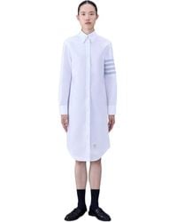 Thom Browne - 4-Bar Long-Sleeved Shirt Dress - Lyst