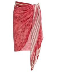 Isabel Marant - Striped Printed Beach Skirt - Lyst