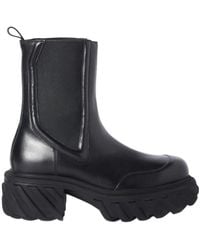 Off-White c/o Virgil Abloh - Tractor Motor Leather Boots - Lyst