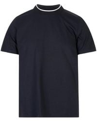 Peserico - Contrast-Trim T-Shirt - Lyst