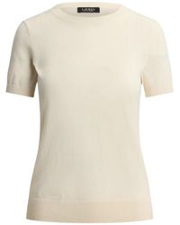 Ralph Lauren - Lauren Short-Sleeve Knitted Top - Lyst