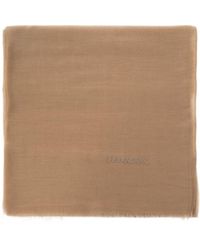 Ferragamo - Ferragamo Logo Embroidered Shawl - Lyst