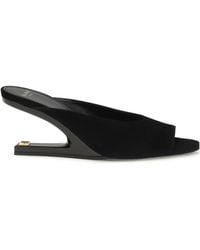 Balmain - Open-Toe Wedge Heeled Sandals - Lyst