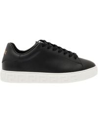 Versace - Greca Leather Sneakers - Lyst
