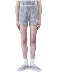 Thom Browne - Checked Tweed Drawstring Shorts - Lyst