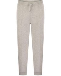 Brunello Cucinelli - Drawstring Tapered Leg Track Pants - Lyst