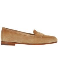 Santoni - Penny Loafer Flat Shoes - Lyst