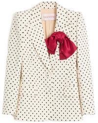 Valentino - Supergran Polka-Dot Printed Blazer - Lyst