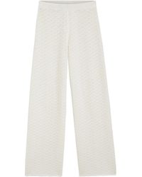 BOSS - Crochet-Knit Wide-Leg Trousers - Lyst