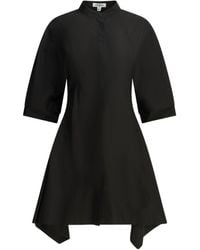 Alaïa - Alaïa Asymmetric Poplin Shirt Dress - Lyst