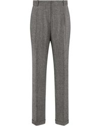 Dior - Christian Pleat Detailed Straight Leg Pants - Lyst