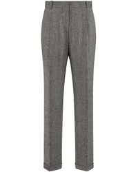 Dior - Christian Pleat Detailed Straight Leg Pants - Lyst