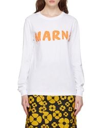Marni - Round Collar And Long-Sleeved T-Shirt - Lyst