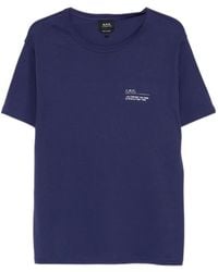 A.P.C. - Logo Detailed Crewneck T-Shirt - Lyst