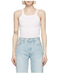 RE/DONE - Ribbed Tank Top - Lyst