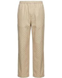 Gucci - Monogrammed Elastic-Waist Pants - Lyst