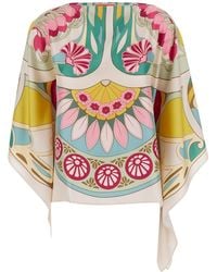La DoubleJ - Top With Square Neckline And All-Over Print - Lyst