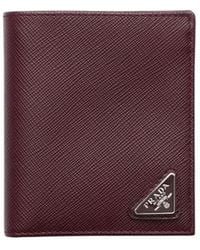 Prada - Triangle Logo Bifold Wallet - Lyst