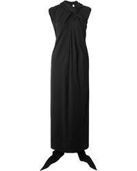 Lanvin - Draped Crepe De Chine Maxi Dress - Lyst