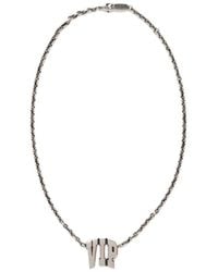 Balenciaga - 3 Letter Vip Pendant Necklace - Lyst