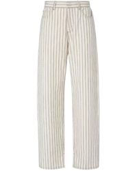 Fendi - Striped High Waist Long Jeans - Lyst