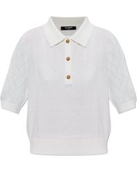 Balmain - Knitted 3-Button Polo Shirt - Lyst