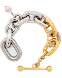 Rabanne - Rabanne Two-Toned Chain-Linked Bracelet - Lyst