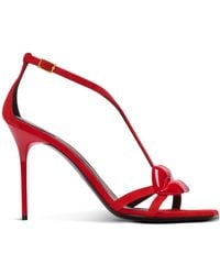 Balmain - Suede Lips Sandals - Lyst