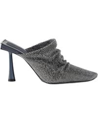 Benedetta Bruzziches - Crystal-Embellished Chainmail Mules - Lyst