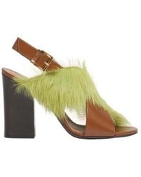 Marni - Block-Heeled Slingback Sandals - Lyst