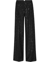 ROTATE BIRGER CHRISTENSEN - Wide-Leg Sequined Pants - Lyst
