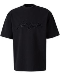 Acne Studios - Logo Embroidered T-Shirt - Lyst