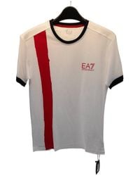 EA7 - Contrast-Colored Trimmed T-Shirt - Lyst