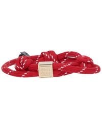 Miu Miu - Logo-Engraved Rope Bracelet - Lyst