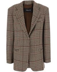 FEDERICA TOSI - Oversized Check Single-Breasted Blazer - Lyst