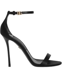 Dolce & Gabbana - Logo Ankle-Strap Heeled Sandals - Lyst