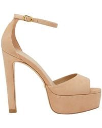 Stuart Weitzman - Platform Suede Sandals - Lyst