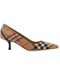 Burberry - Check Dame Low Pumps - Lyst