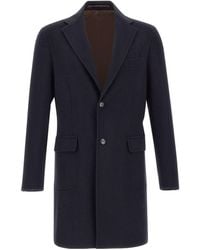Barba Napoli - Single-Breasted Tailored Coat - Lyst