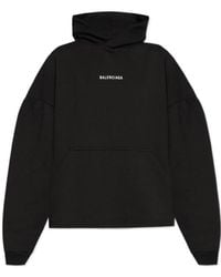Balenciaga - Logo Embroidered Hoodie - Lyst