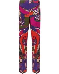 PUCCI - Pucci Abstract-Printed Straight-Leg Trousers - Lyst