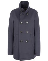 Herno - Wool And Cashmere Double-Breasted Coat - Lyst