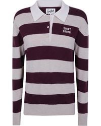 MC2 Saint Barth - Striped Polo Knitted Sweater - Lyst