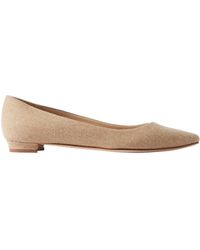 Manolo Blahnik - Lanza Bb Wool Point-Toe Flats - Lyst